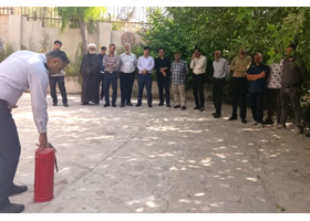 برپایی مانور و دورۀ آموزش اطفاء حریق در دانشگاه سلمان فارسی کازرون