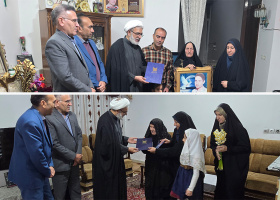 دیدار جمعی از دانشگاهیان دانشگاه سلمان فارسی کازرون با خانوادۀ دو تن از شهدا