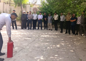 برپایی مانور و دورۀ آموزش اطفاء حریق در دانشگاه سلمان فارسی کازرون