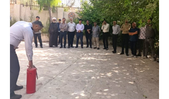 برپایی مانور و دورۀ آموزش اطفاء حریق در دانشگاه سلمان فارسی کازرون
