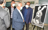 نمایشگاه آثار طراحی و نقاشی دانشجوی دانشگاه سلمان فارسی کازرون افتتاح شد