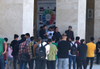 تجمع دانشگاهیان دانشگاه سلمان فارسی کازرون در حمایت از مردم غزه و محکومیت جنایت‌های رژیم غاصب صهیونیستی